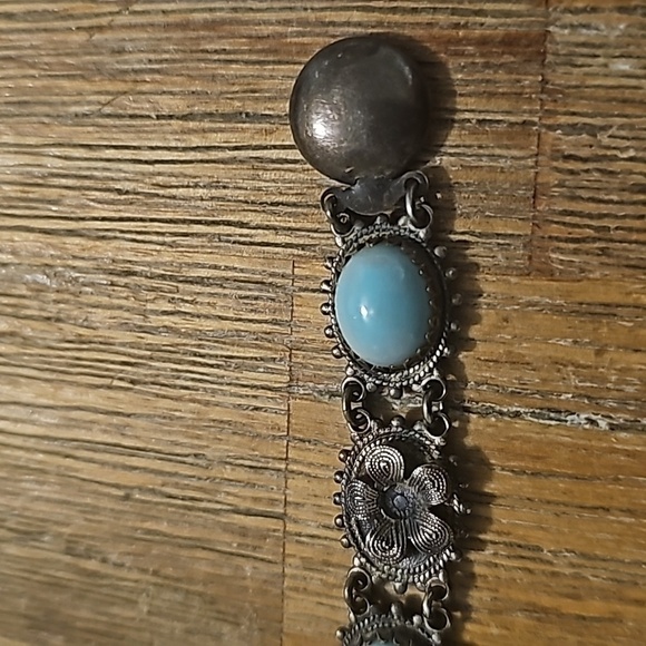 Fred Harvey Era 1940s Link Turquoise Bracelet - Picture 4 of 8